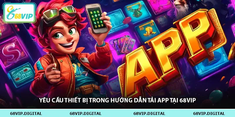 Yêu cầu thiết bị trong hướng dẫn tải app tại 68vip